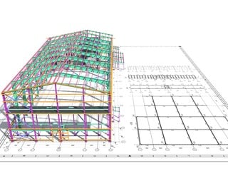 3D Modell zur Planung einer Industriehalle